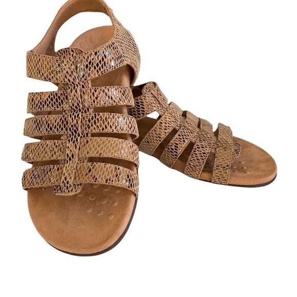 Women's Vionic Snakeskin Tan Harissa Sandals Size 6 - Picture 2 of 8